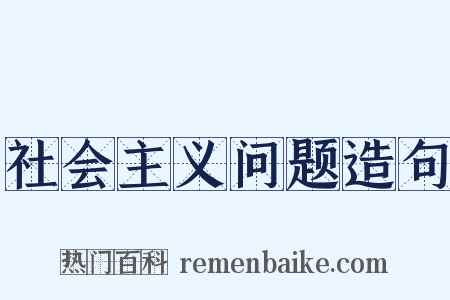 社会主义问题造句是什么意思的图片
